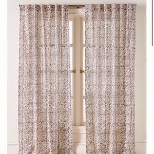 Anthropologie Kari Printed Cotton Floral Curtain one panel